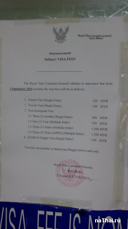 цены на тайские визы