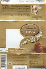 Lindt Lindor Swiss chocolate with a smooth melting filling